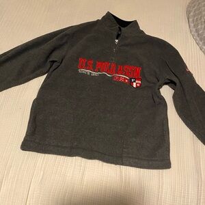 U.S. Polo Assn  Charcoal Zip-Up Sweater